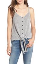 Women's All In Favor Tie Hem Camisole - Grey