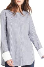 Women's Michael Stars Contrast Cuff Shirt