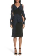 Women's Yigal Azrouel Mixed Media Cold Shoulder Dress