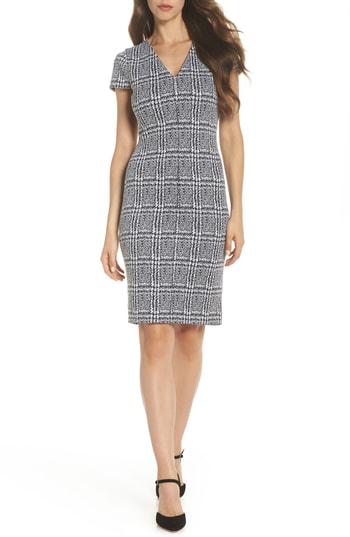 Women's Michael Michael Kors Check Jacquard Dress - Black