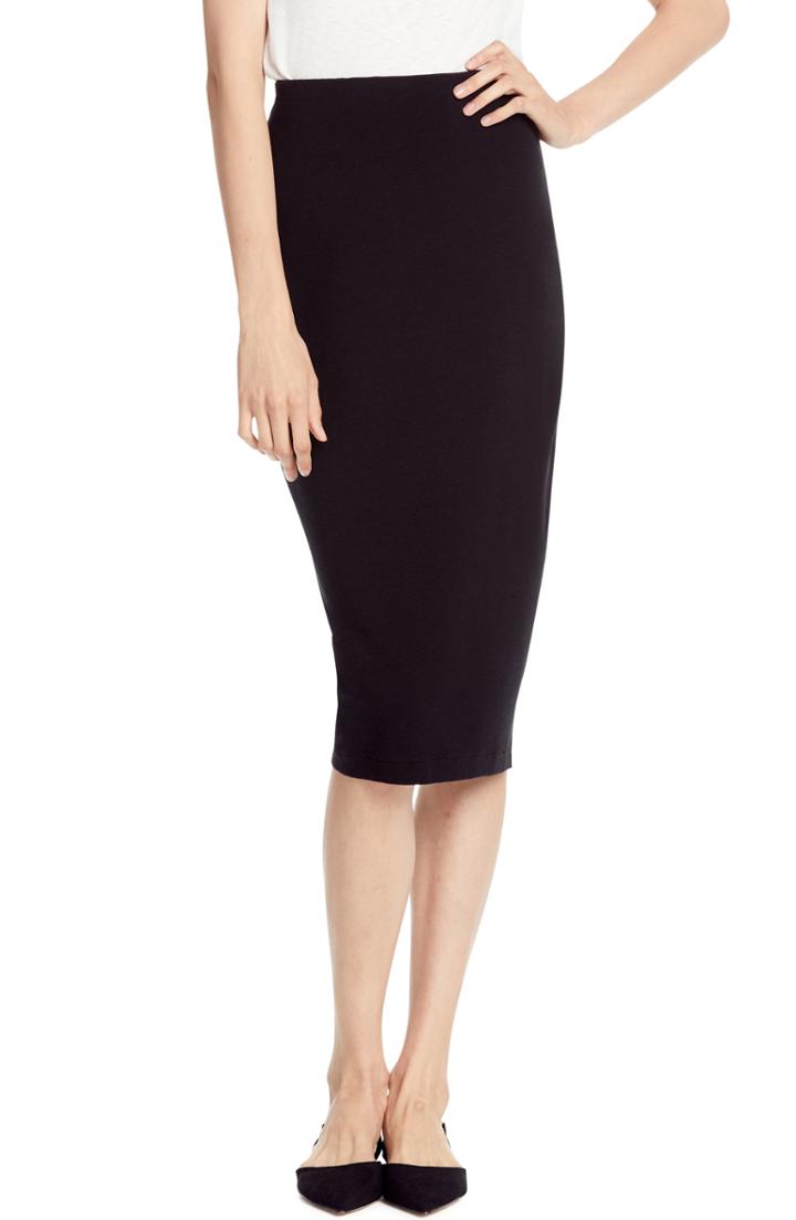 Women's Michael Stars Pebble Knit Midi Skirt - Black