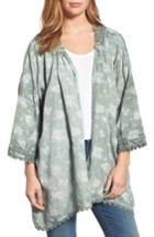 Women's Billy T Woven Cardigan - Green