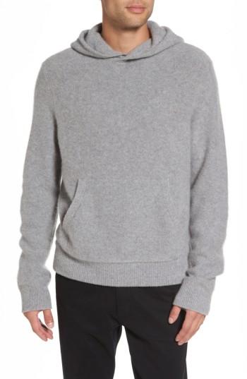 Men's Vince Cashmere Pullover Hoodie - Grey