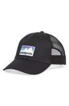 Men's Patagonia Shop Sticker Trucker Hat - Black