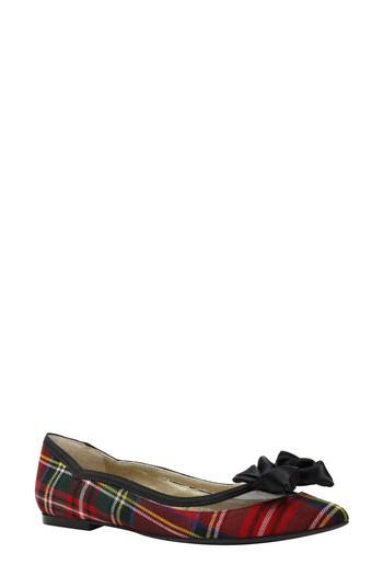 Women's J. Renee Allitson Bow Flat B - Red