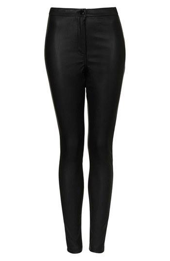 Topshop 'debbie' High Waist Faux Leather Pants