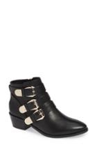 Women's Taryn Rose Samantha Buckle Bootie .5 M - Black