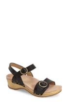 Women's Dansko 'mabel' Quarter Strap Sandal .5-8us / 38eu M - Black
