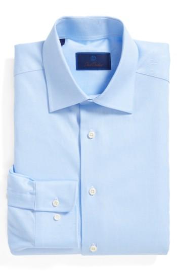 Men's David Donahue Regular Fit Oxford Dress Shirt .5 - 32/33 - Blue