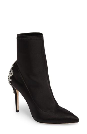 Women's Badgley Mischka Meg Stretch Bootie M - Black