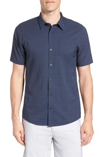 Men's Travis Mathew Vagabond Fit Sport Shirt, Size Medium - Grey