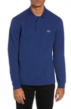 Men's Lacoste Long Sleeve Pique Polo (m) - Blue