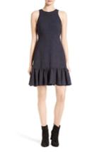 Women's Rebecca Taylor Textured Stretch Woven Ruffle Dress