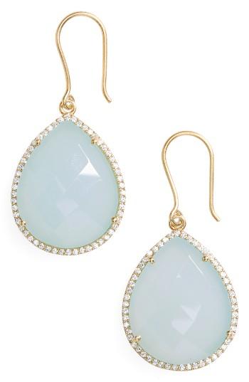 Women's Susan Hanover Small Semiprecious Stone Teardrop Earrings