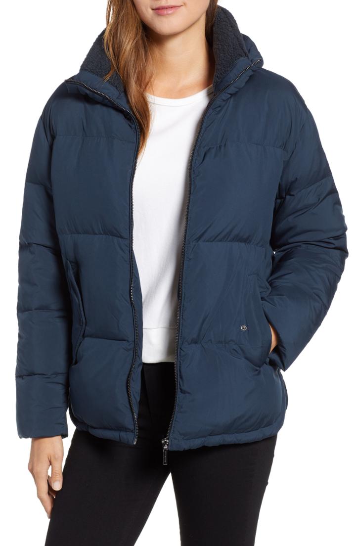 Women's Bernardo Oversize Puffer Coat - Blue
