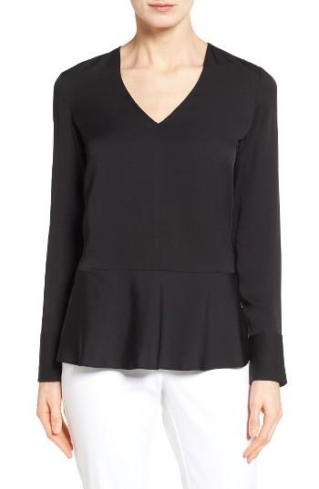 Women's Nordstrom Collection Silk Peplum Blouse