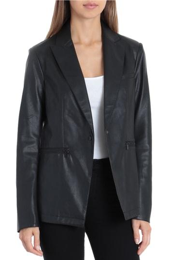 Women's Bagatelle Leather Blazer - Black