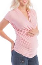 Women's Lilac Clothing Karen Maternity/nursing Top, Size - Pink