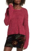 Women's Band Of Gypsies Knit Sweater - Red
