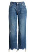 Women's We The Free By Free People Maggie Ripped Crop Straight Leg Jeans - Blue