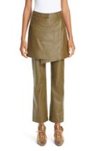 Women's Sies Marjan Judy Leather Apron Pants - Green