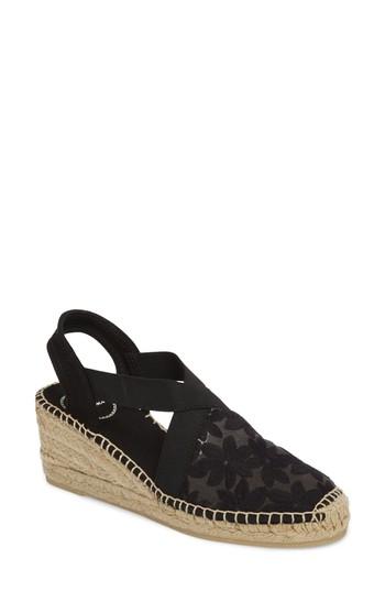 Women's Toni Pons Terra Espadrille Wedge Sandal Eu - Black