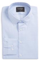 Men's Nordstrom Men's Shop Trim Fit Check Dress Shirt 32 - Blue