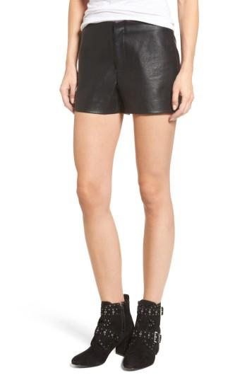 Women's Blanknyc Faux Leather Shorts - Black