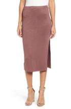Women's Leith High Slit Marled Midi Skirt, Size - Purple