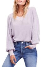 Women's Free People South Side Thermal Top, Size - Purple