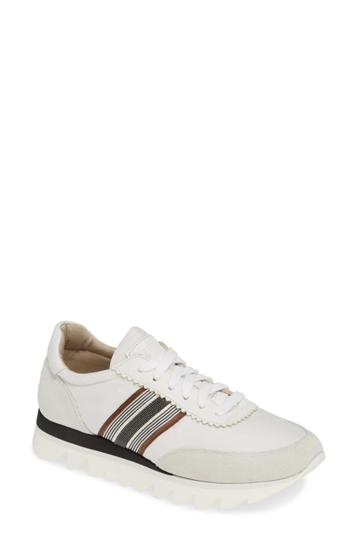 Women's Brunello Cucinelli Stripe Runner Sneaker Us / 35eu - White
