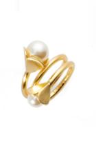 Women's Tory Burch Bellflower Imitation Pearl Ring
