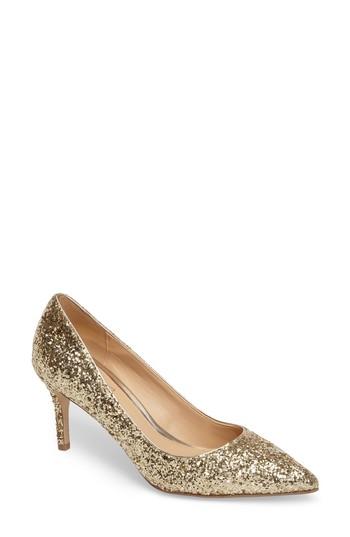 Women's Jewel Badgley Mischka Lyla Glitter Pointy Toe Pump