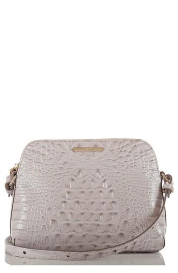 Brahmin Mini Syndey Embossed Leather Crossbody Bag - Grey