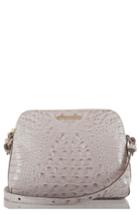 Brahmin Mini Syndey Embossed Leather Crossbody Bag - Grey