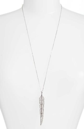 Women's Melinda Maria Long Feather Pendant Necklace