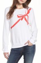 Women's Wildfox Gift Wrapped Sweatshirt, Size - White