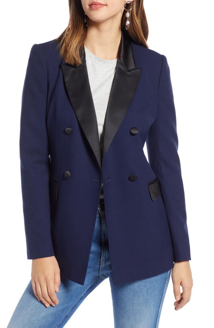 Women's 1901 Tuxedo Blazer - Blue