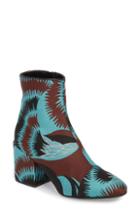 Women's Dries Van Noten Print Block Heel Bootie Us / 37eu - Blue