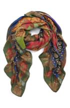 Women's Etro Bombay Geometric Paisley Print Scarf, Size - Green