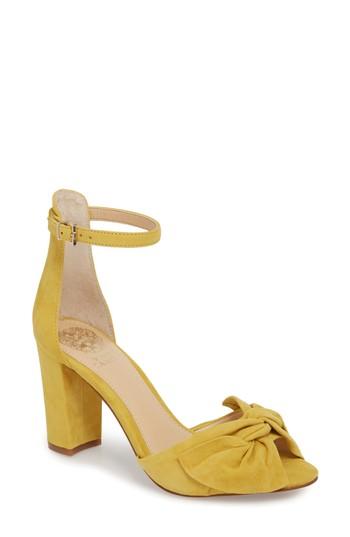 Women's Vince Camuto Carrelen Block Heel Sandal M - Yellow
