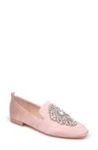 Women's Badgley Mischka Salma Crystal Embellished Loafer M - Pink