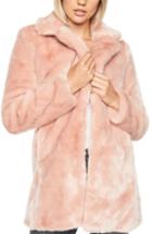 Women's Bardot Faux Fur Coat - Pink