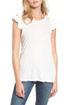 Women's Current/elliott The Double Ruffle Muscle Tee