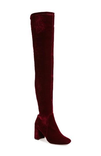 Women's Jeffrey Campbell 'cienega' Over The Knee Boot .5 M - Burgundy