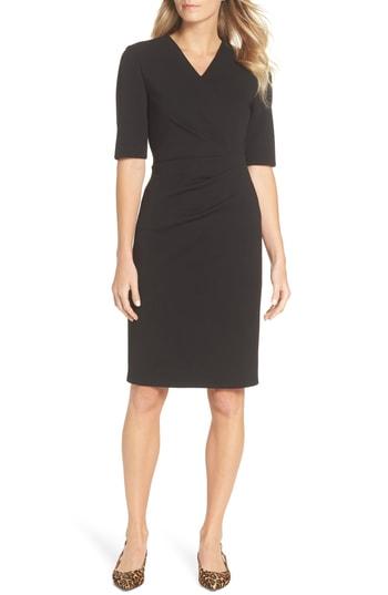 Women's Tahari Scuba Crepe Sheath Dress - Black