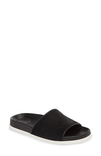 Women's Gentle Souls Iona Genuine Calf Hair Slide Sandal M - Black