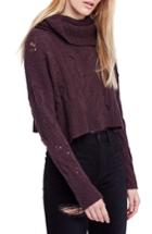 Women's Free People Shades Of Dawn Crop Sweater - Purple