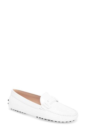 Women's Tod's Gommini Covered Double T Loafer Us / 34eu - White