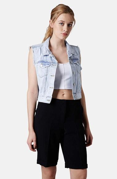 Topshop Moto Denim Vest